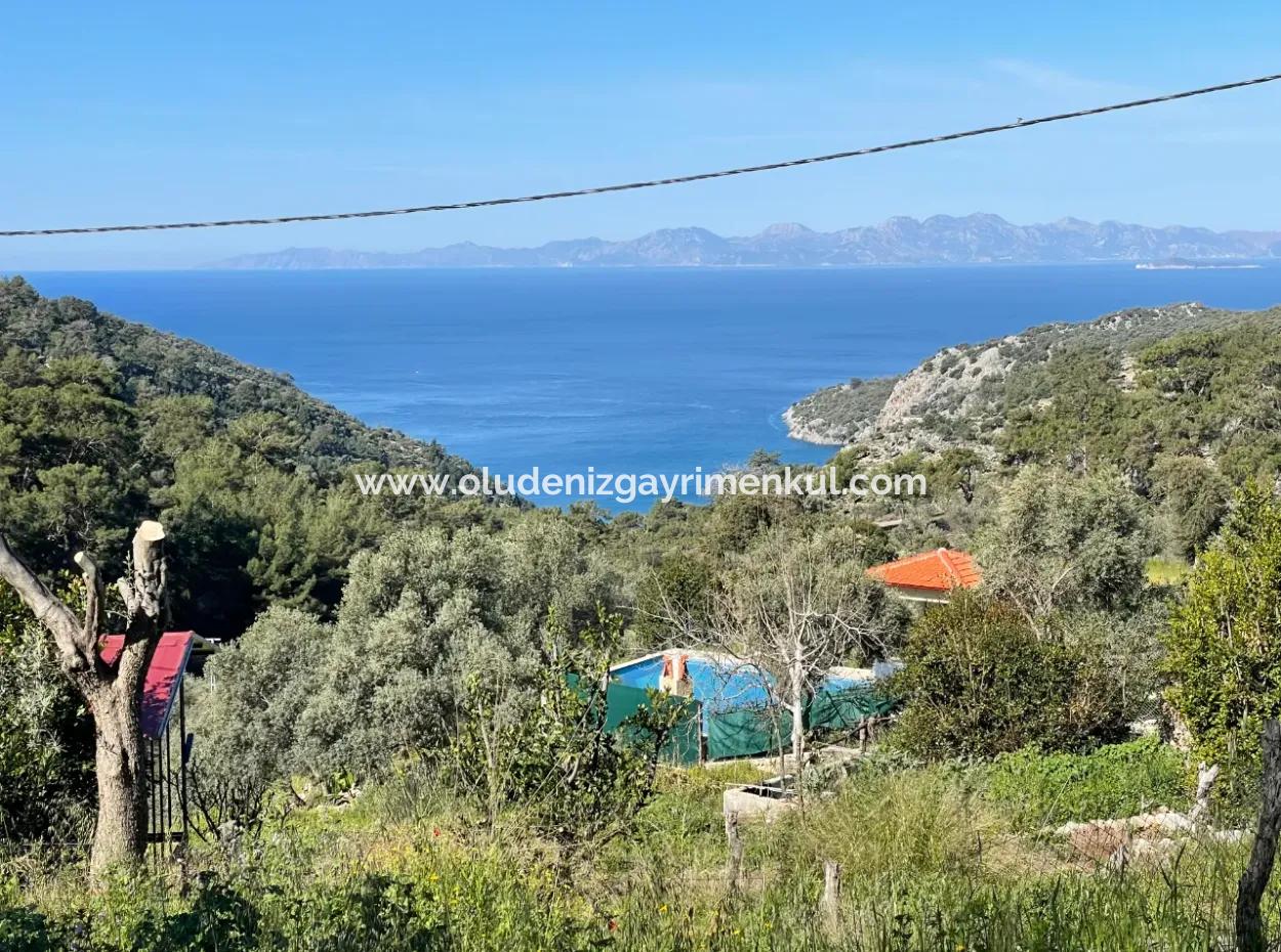 Village House For Sale In 4,400M2 Land With Full Sea View In Gökbel
