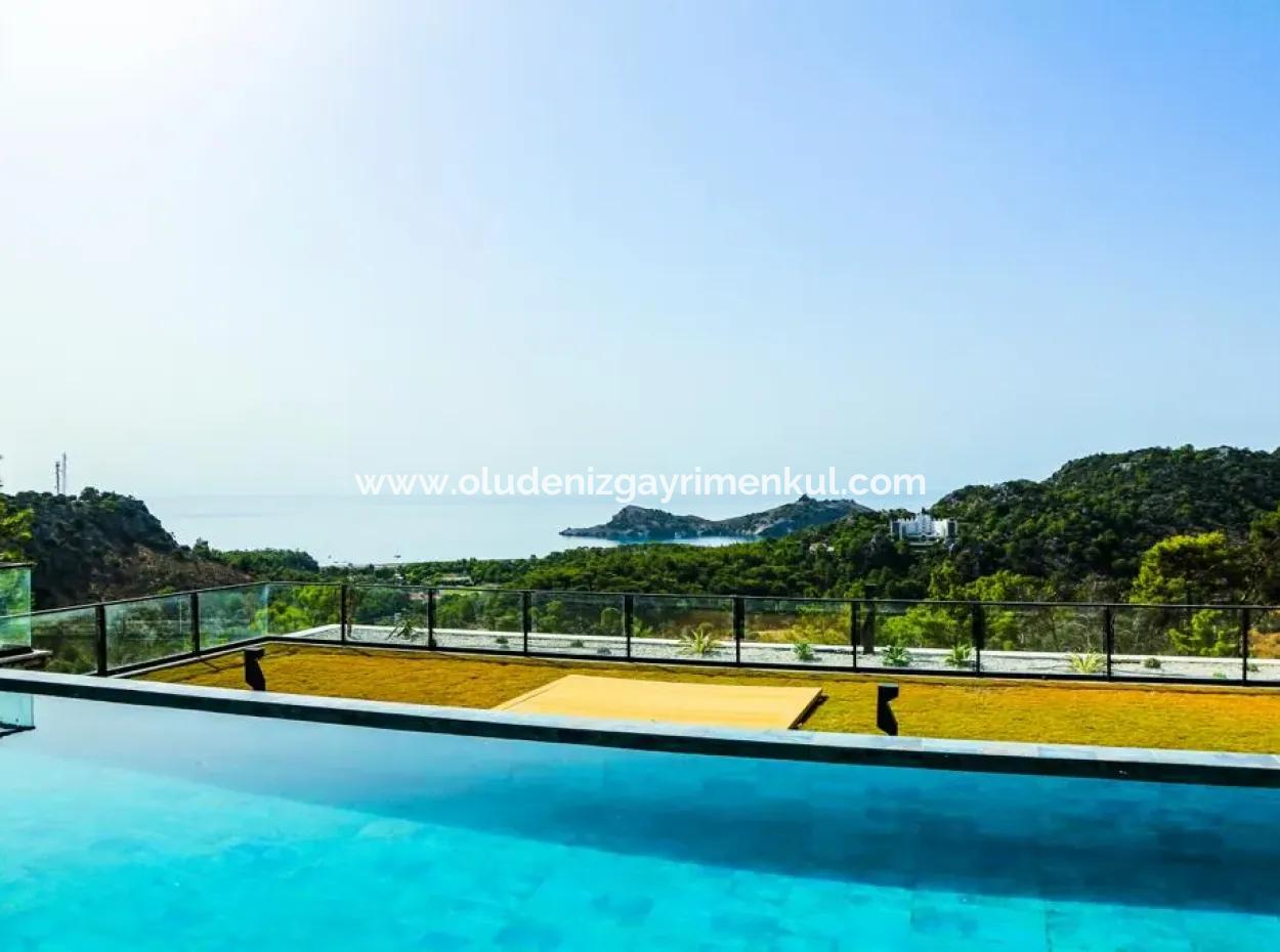 Sarıgerme'de Deniz Manzaralı Satılık Taş Villa